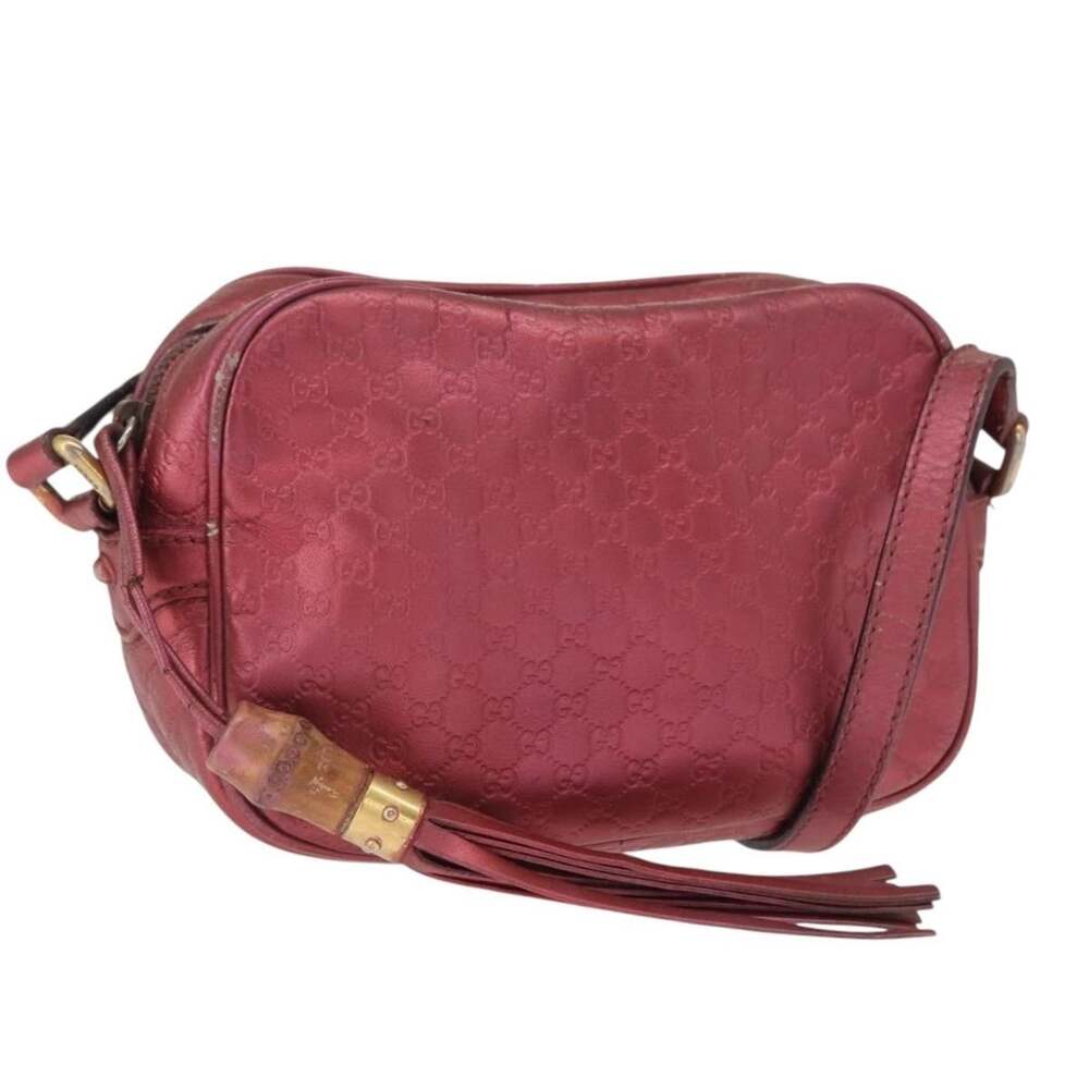 Gucci Microguccissima Shoulder Bag Gold Cherry